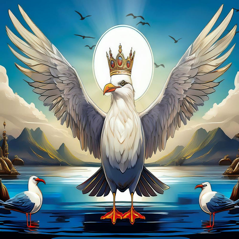 Seagull With Crown