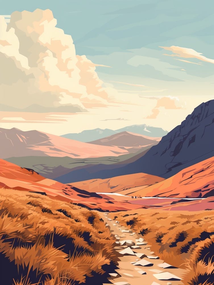 West Highland Way Ireland 1 Hiking Trail Landscape