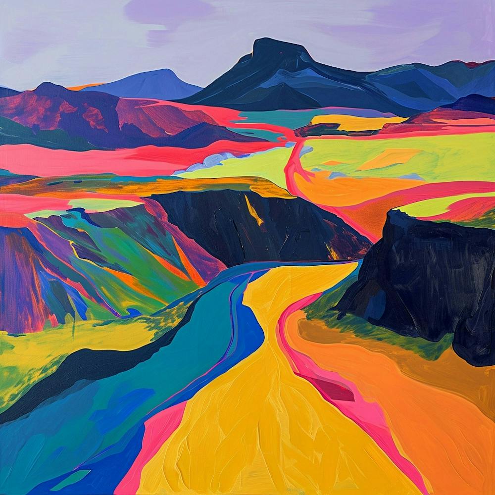 Colourful Abstract Vatnajkull National Park Iceland 4