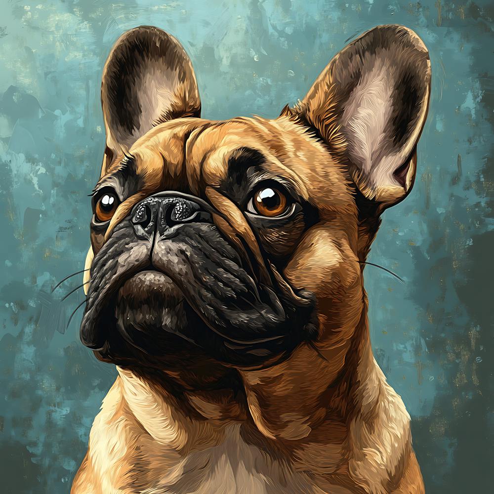 French Bulldog Calm Oil Painting 3
