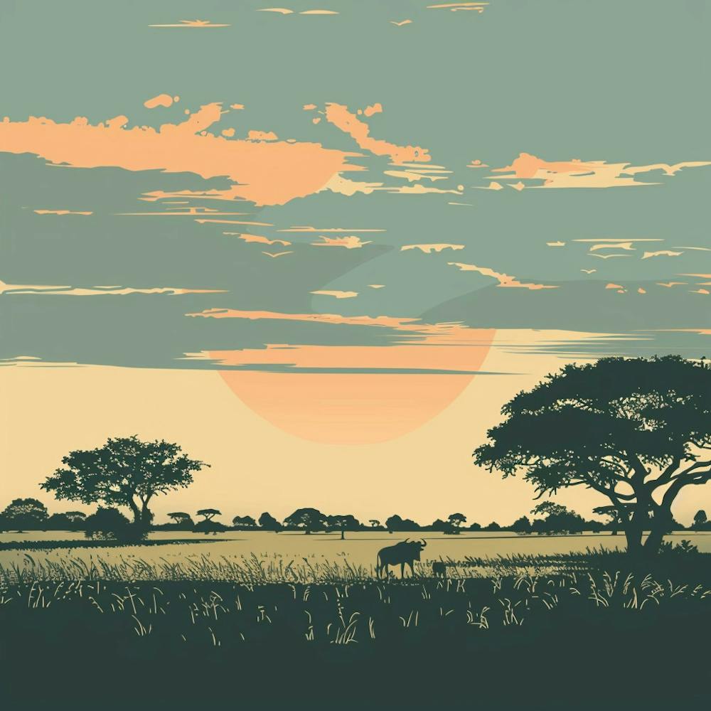 Sunset In The Savannah 1