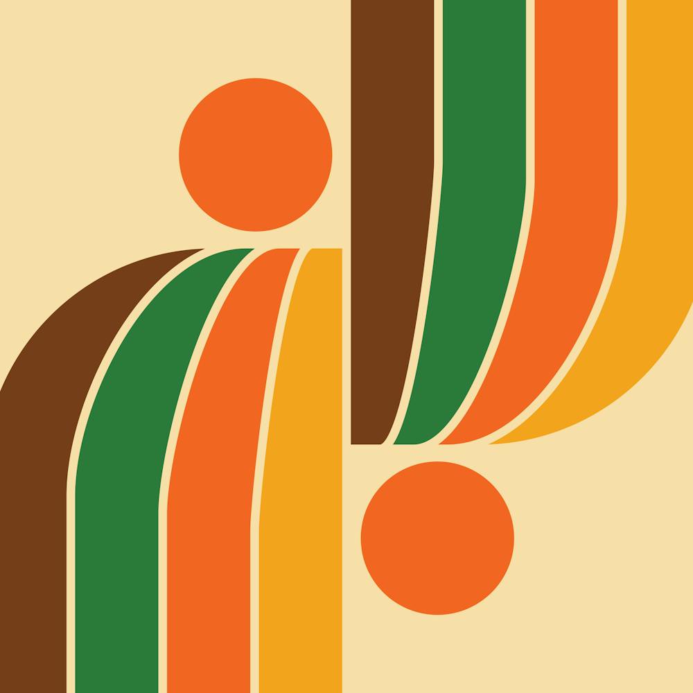 Arch Midcentury Modern Abstract Pattern Ii In Retro Vibes 02