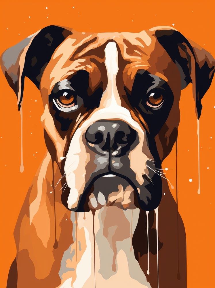 Boxer Dog Painting 2