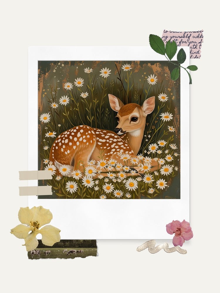 Scrapbook Fawn Fairycore Painting 4