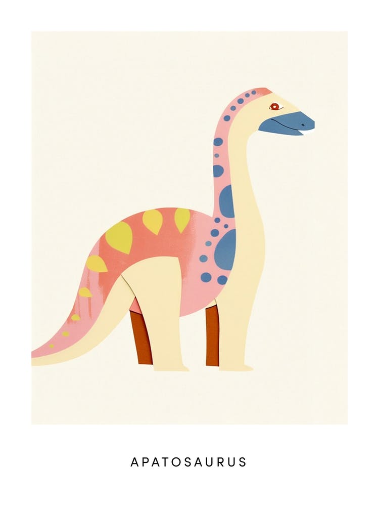 Nursery Dinosaur Art Apatosaurus Poster