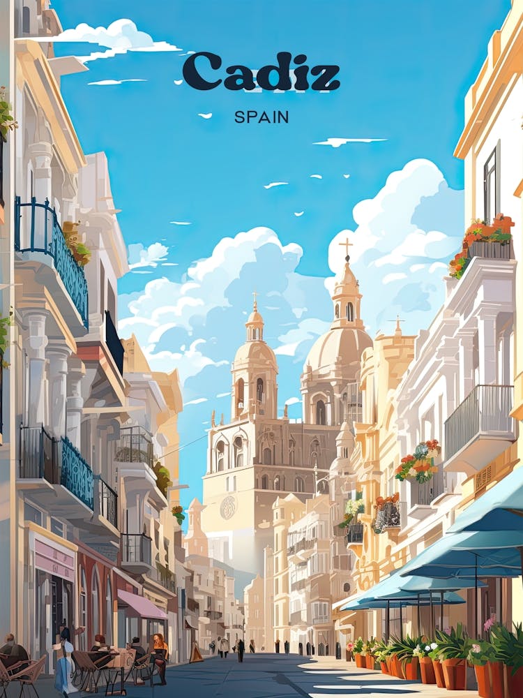 Cadiz Spain Torre Tavira Travel Art