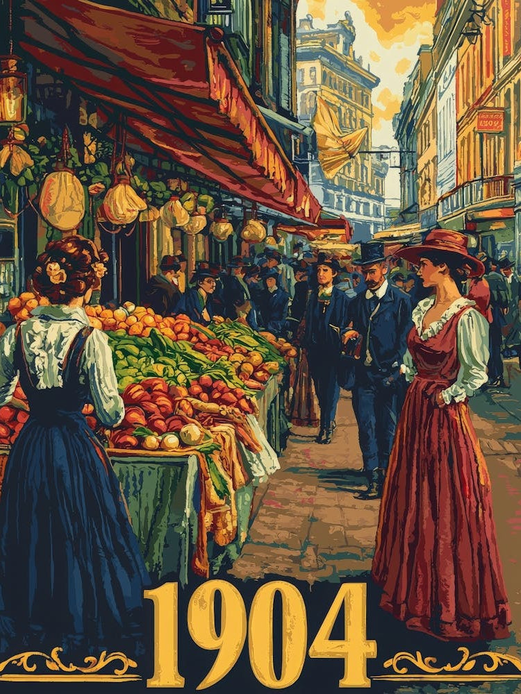 Aihrgdesign A Nostalgic Poster Of A Lively City Street Market 0f401653 E727 47f6 8e71 52dd54e7d62a 0