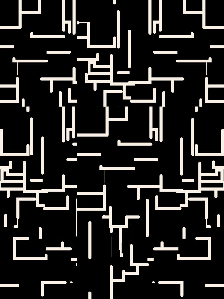 Minimalist Abstract Lines Black