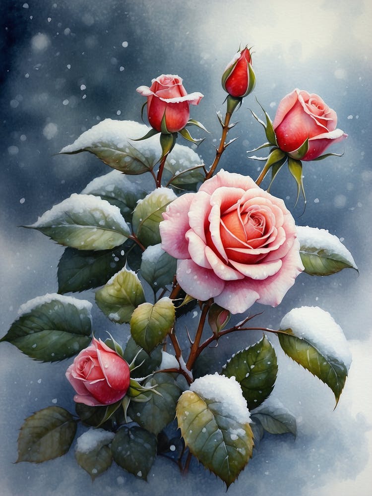 Snow Roses