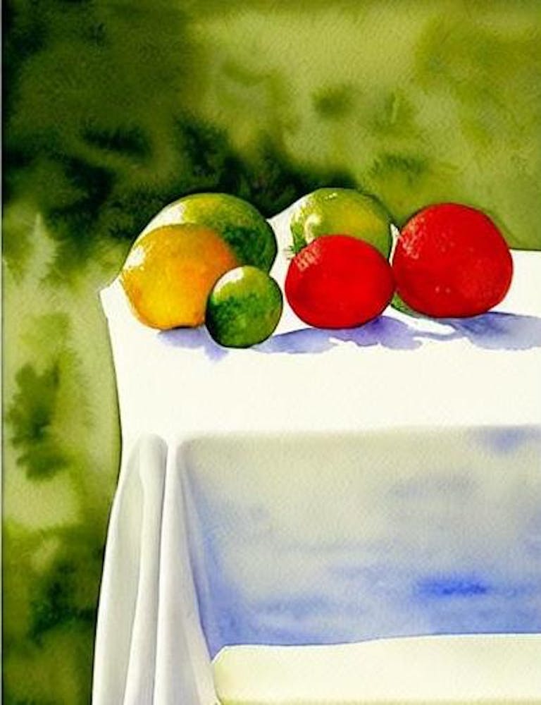 Lime 3 Italian Watercolour fruit