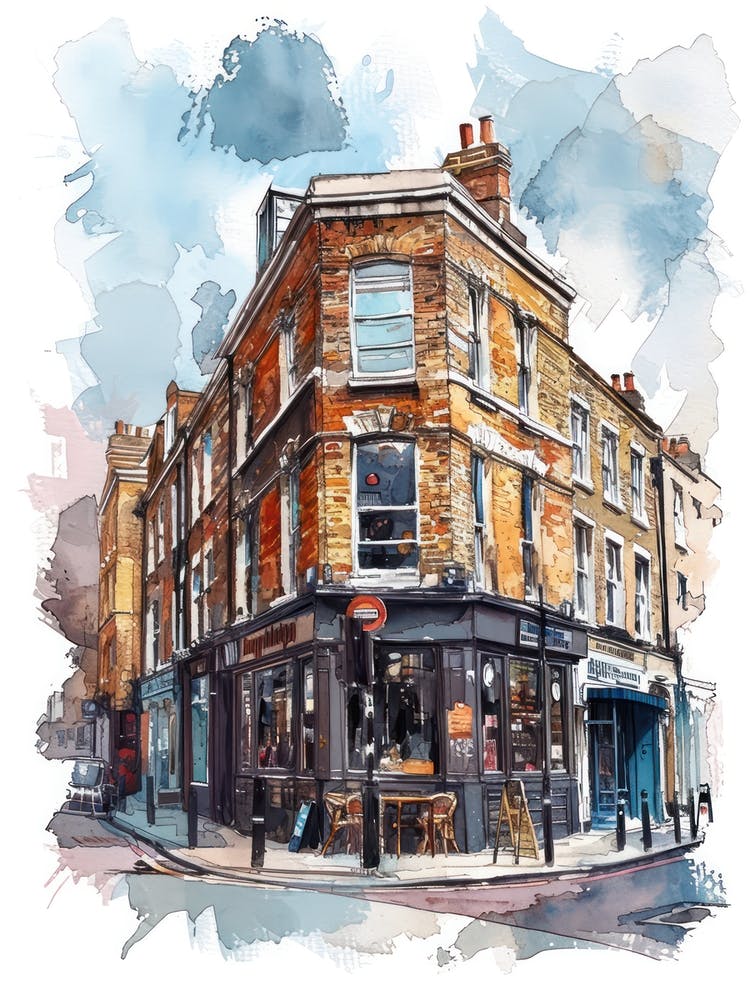 Bromley London Borough Aquarelle de Rue 3
