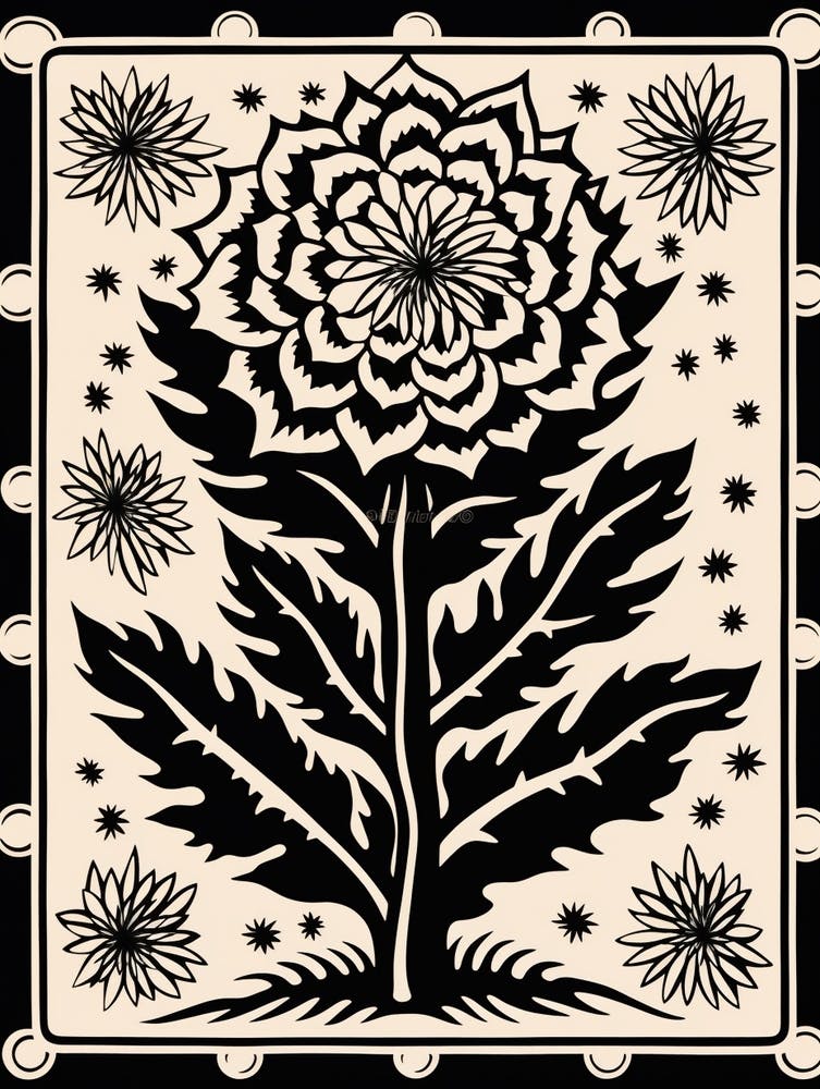 B&W Cactus Illustration Austrocylindropuntia 2