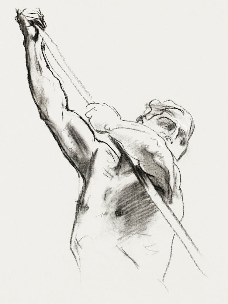 Male Torso With Pole, John Singer Sargent