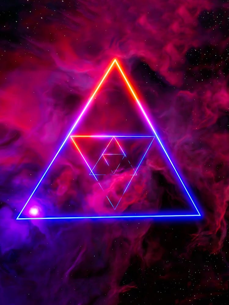 Neon landscape: Abstract wave #3 [synthwave/vaporwave/cyberpunk] — aesthetic poster