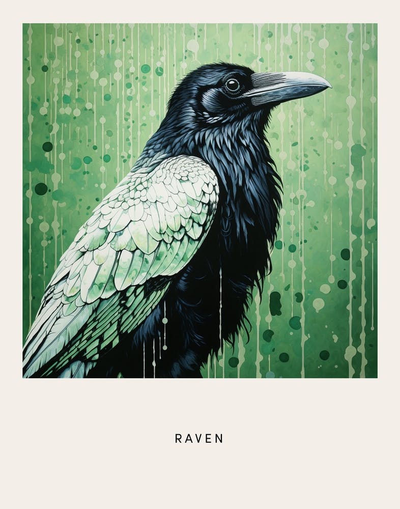 Ohara Koson Inspired Bird Painting Raven 3 Poster
