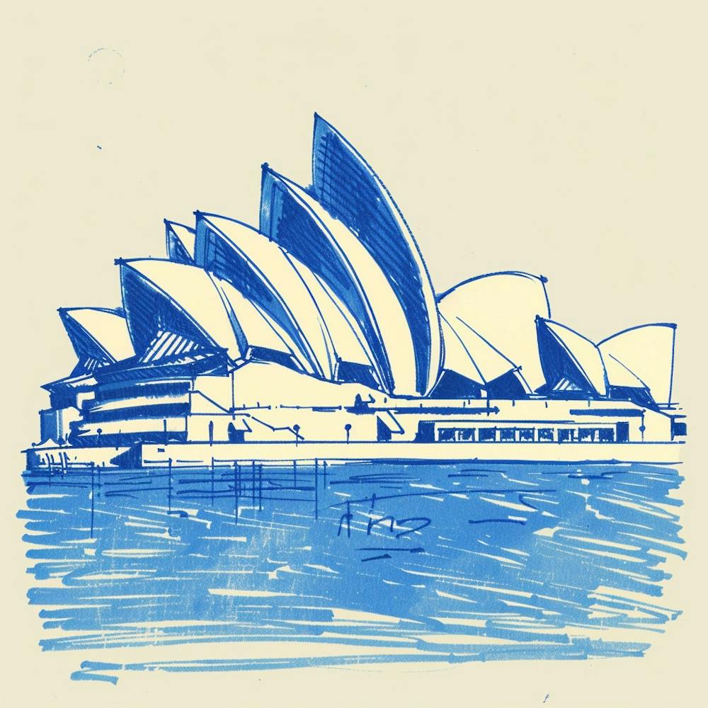 A Sydney Opera House In Sydney Hand Drawn Sketch 1720432938 4