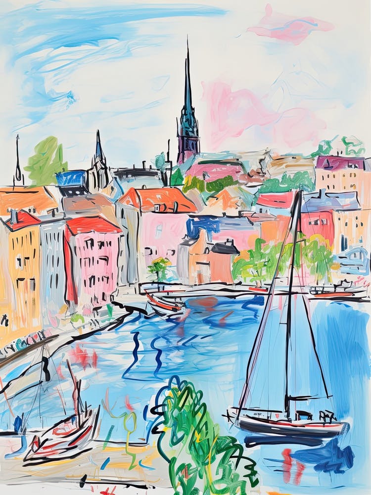 Copenhagen, Dreamy Storybook Illustration 4