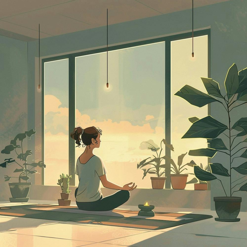 A Yoga Session Lofi Illustration 1718673593 4