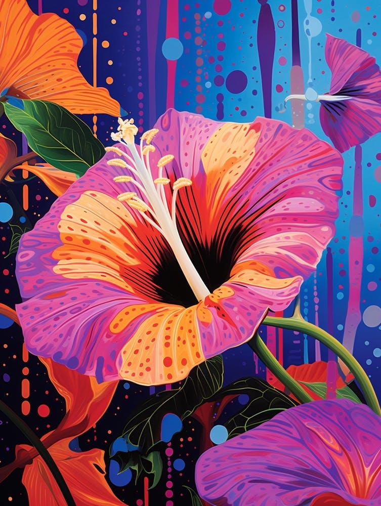 Surreal Florals Morning Glory 1 Flower Painting