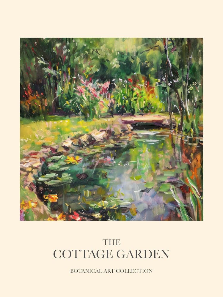 Cottage Garden Poster Enchanted Pond 6
