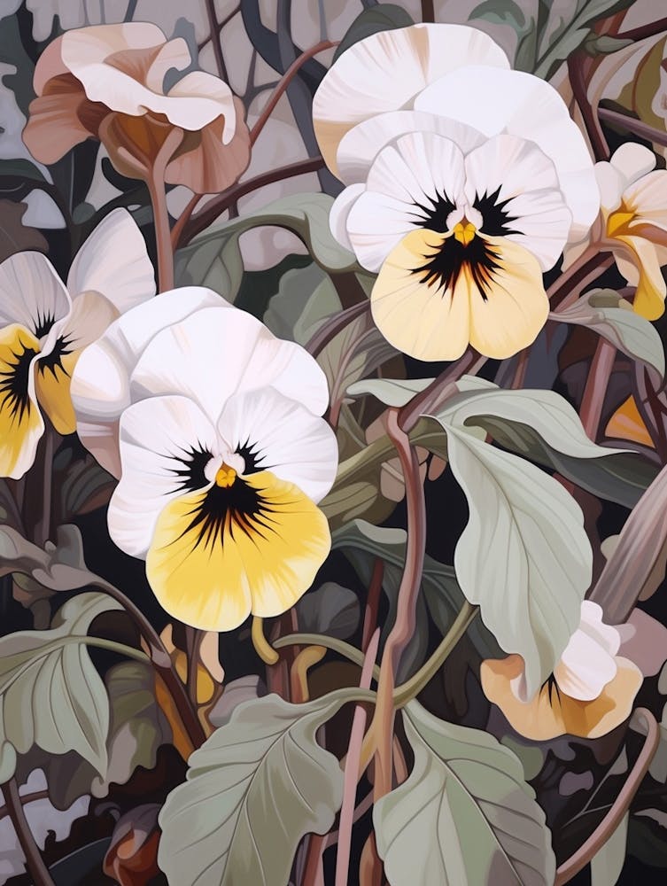 Wild Pansy 1 Flower Painting