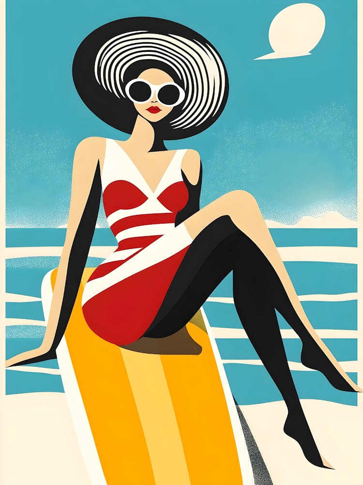 Woman On A Surfboard
