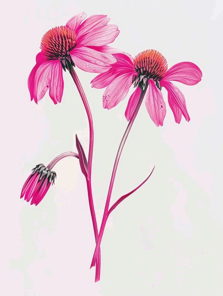 Hot Pink Coneflower