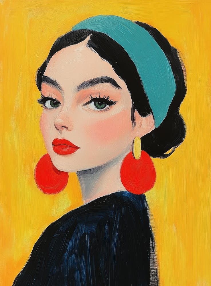 Girl With Red Earrings