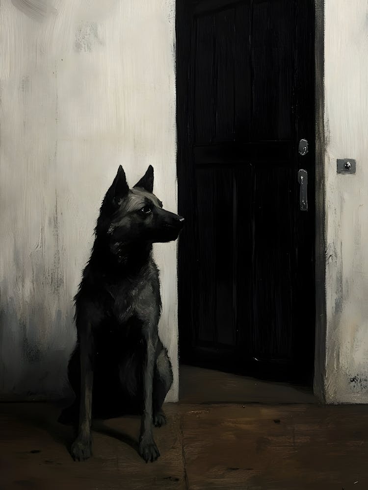 Dog In The Doorway