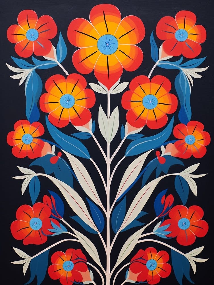 Flower Motif Painting Carnation 4