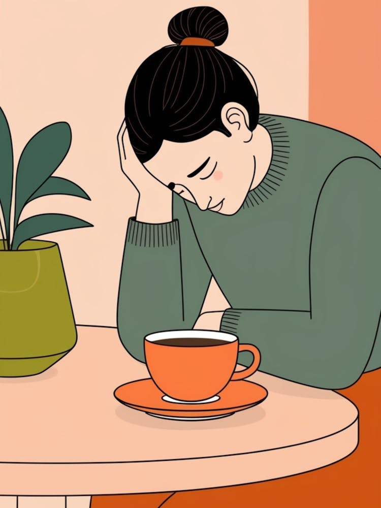 Woman With A Cup Of Coffee 3