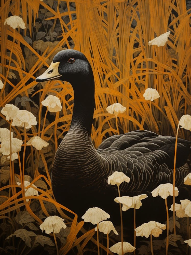 Dark And Moody Botanical Goose 1