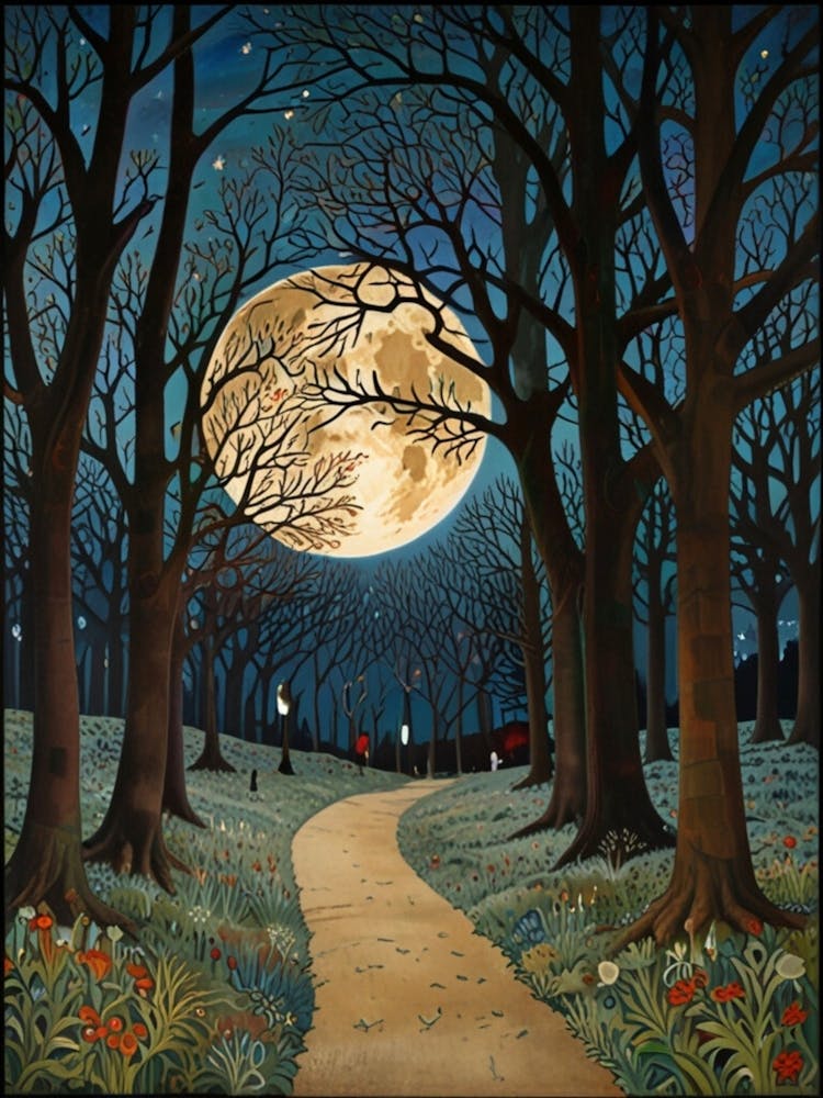 William Morris Full Moon In The Woods 6