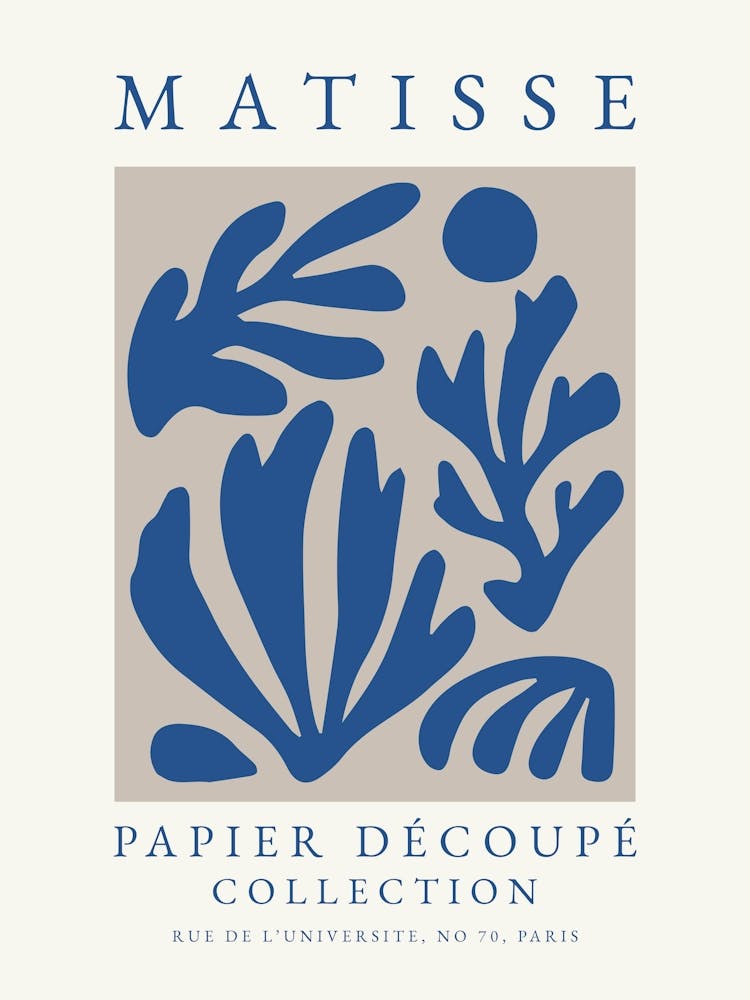 Minimalist Blue Matisse Print 3