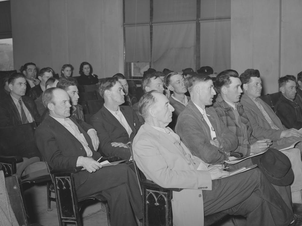 Farmers Who Are Leaders In Their Communities At Meeting To Discuss Aaa (Agricultural Adjustment Administratio