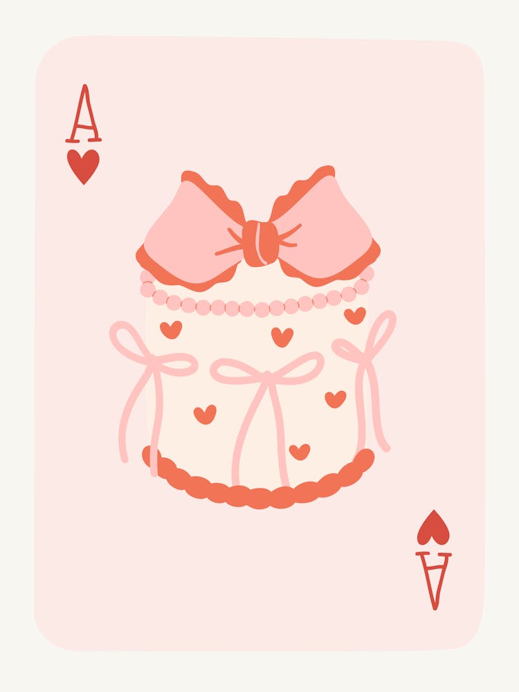 Coquette Cake Playing Card