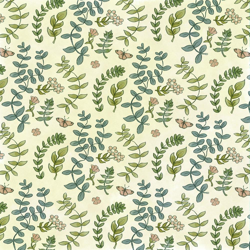 Leaf Pattern Totebag Throw pillow nature herb 3