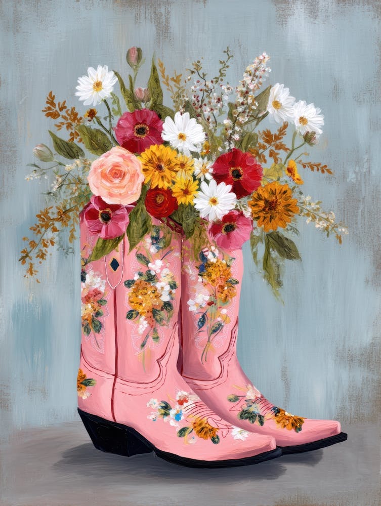 Pink Cowboy Boots 1