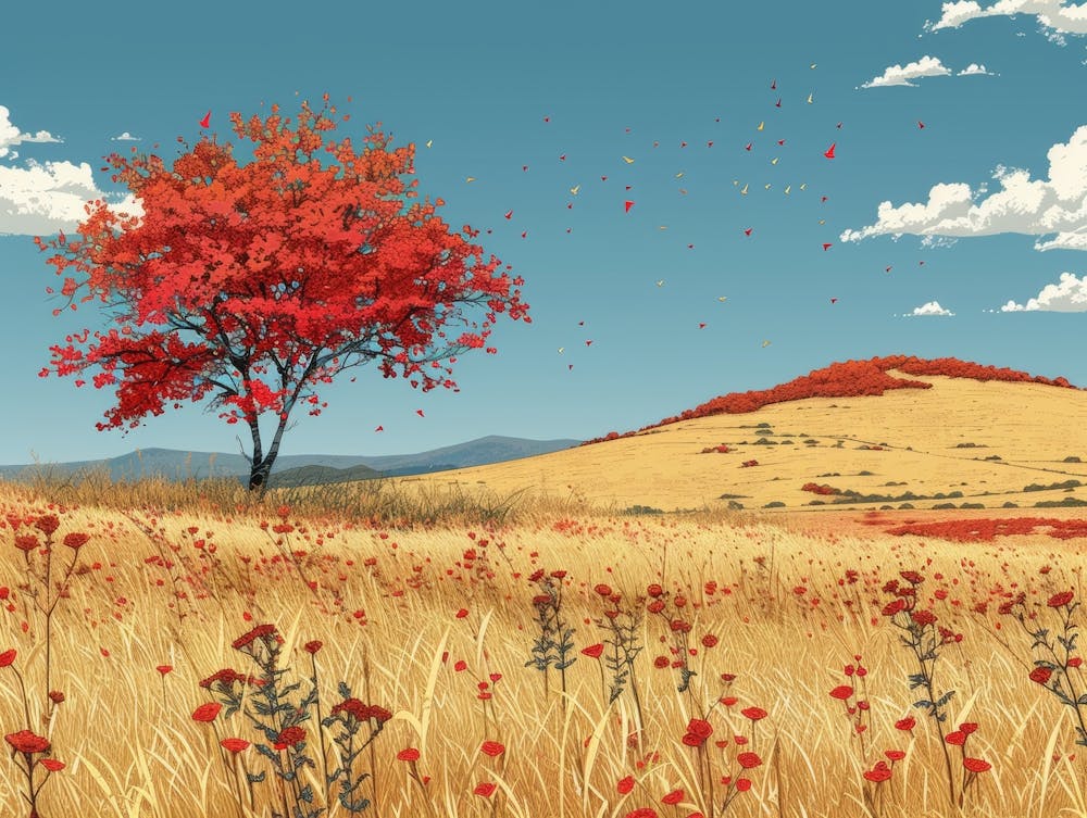 Red Poppies In The Field