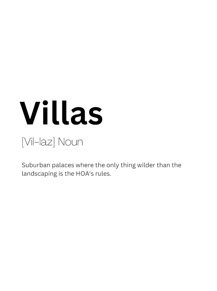 Villas Definition Meaning