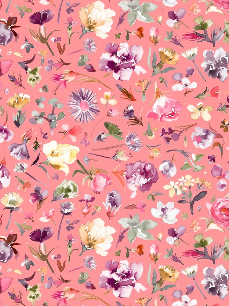 Flower Buds Coral Pink