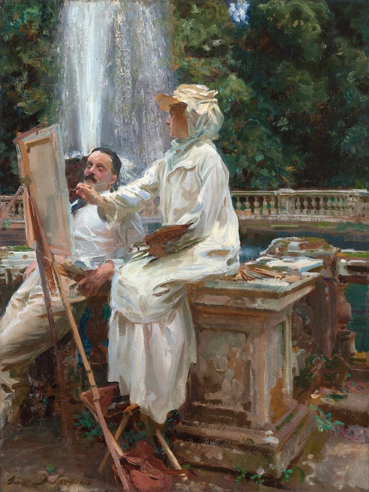 The Fountain, Villa Torlonia, Frascati, Italy, John Singer Sargent