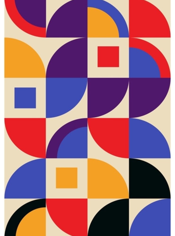 Bauhaus Abstract Geometric Pattern