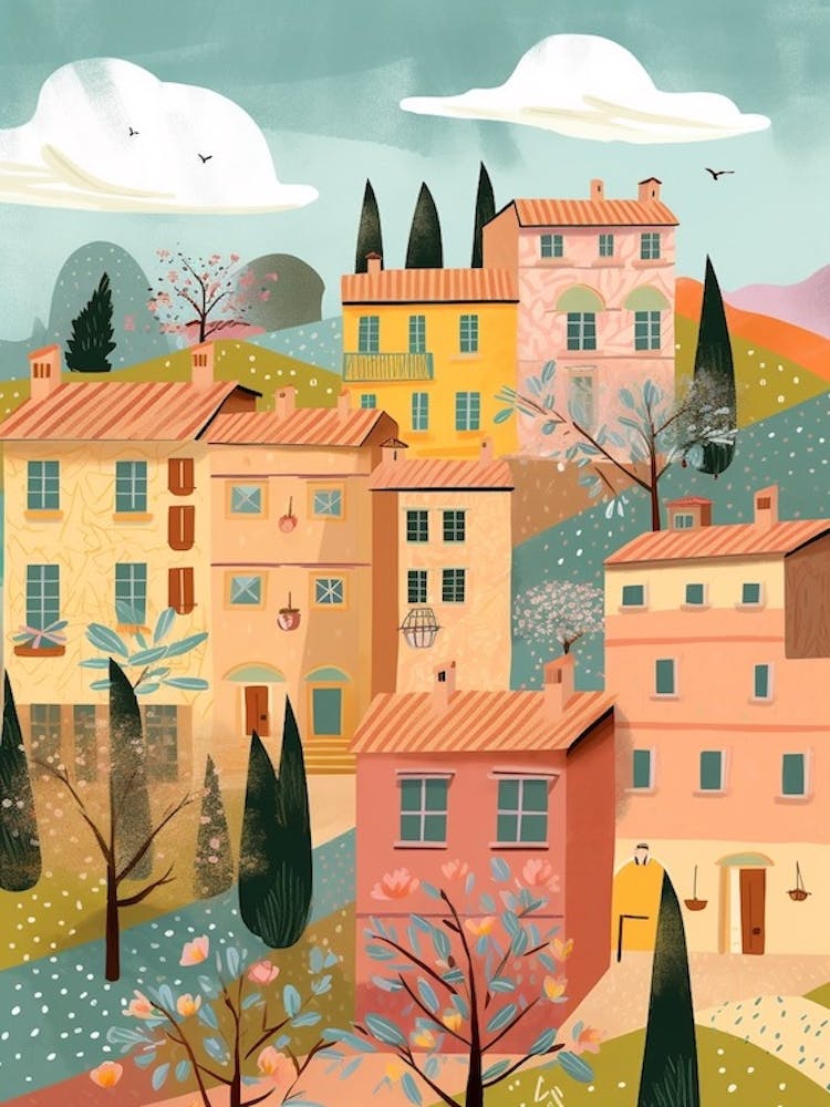 Cortona, Italien Illustration