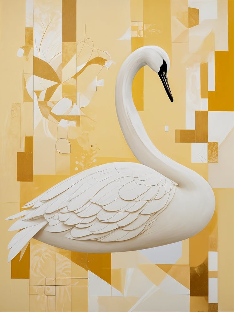 Swan On Yellow no1