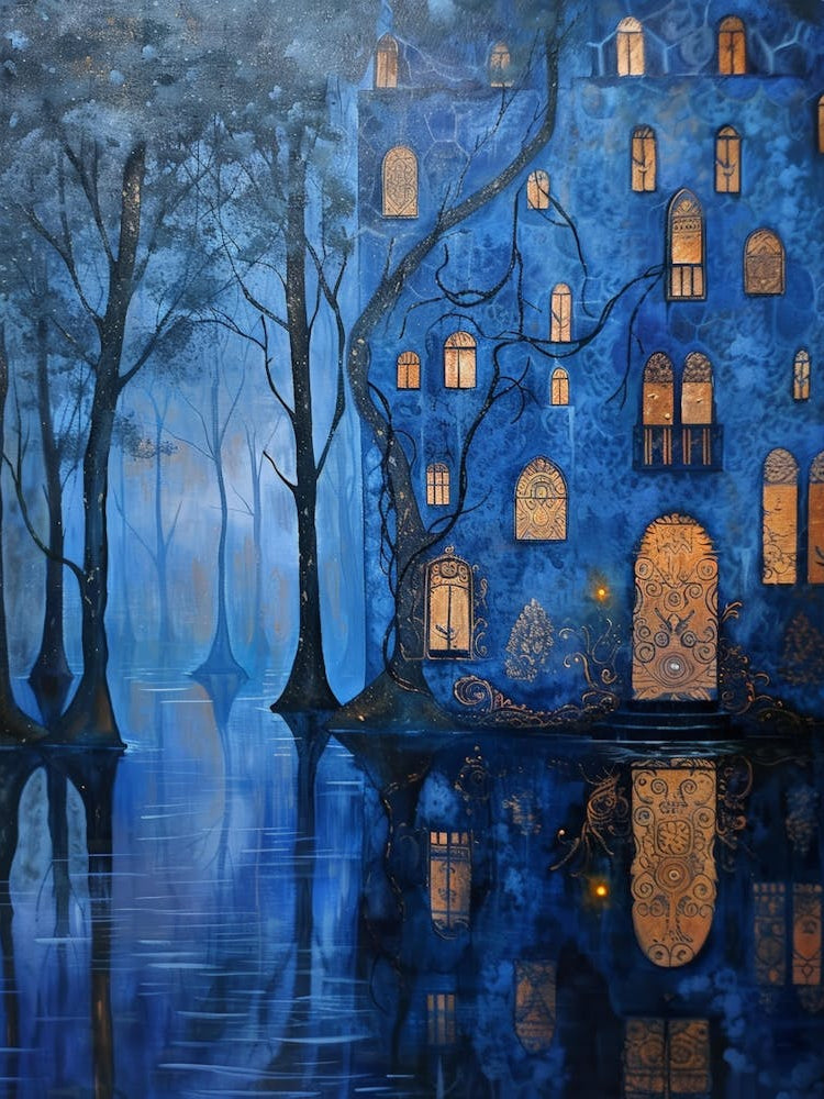 Blue Castle By The Water