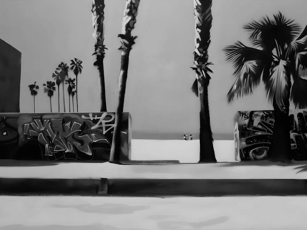 Palm Trees On The Beach