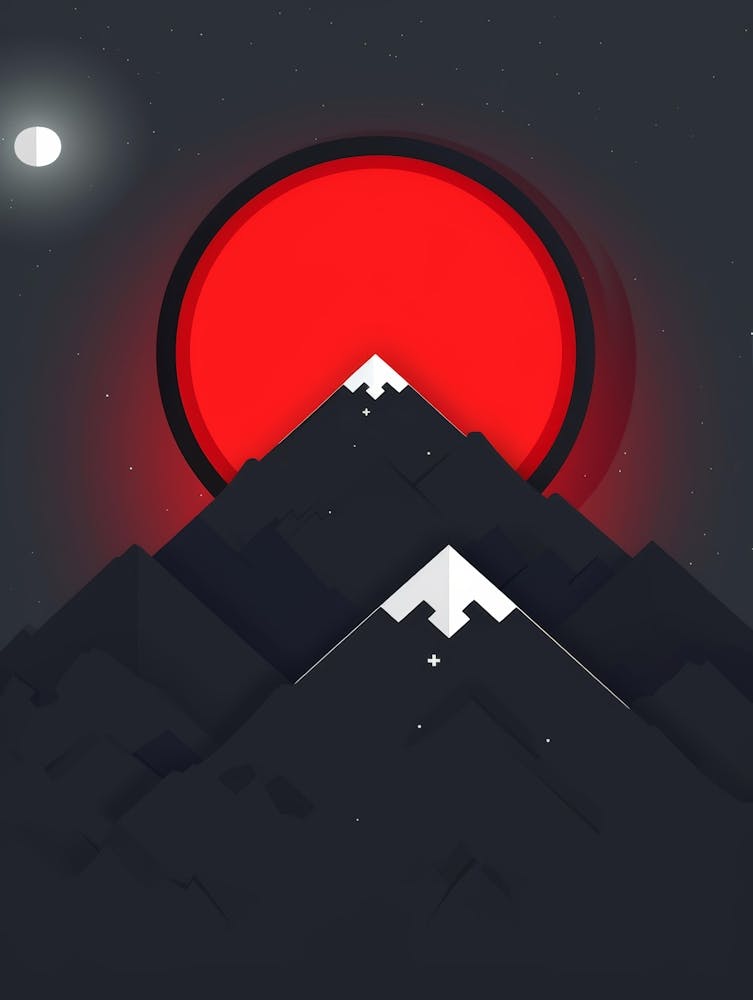 Sun Rises Over The Mountains
