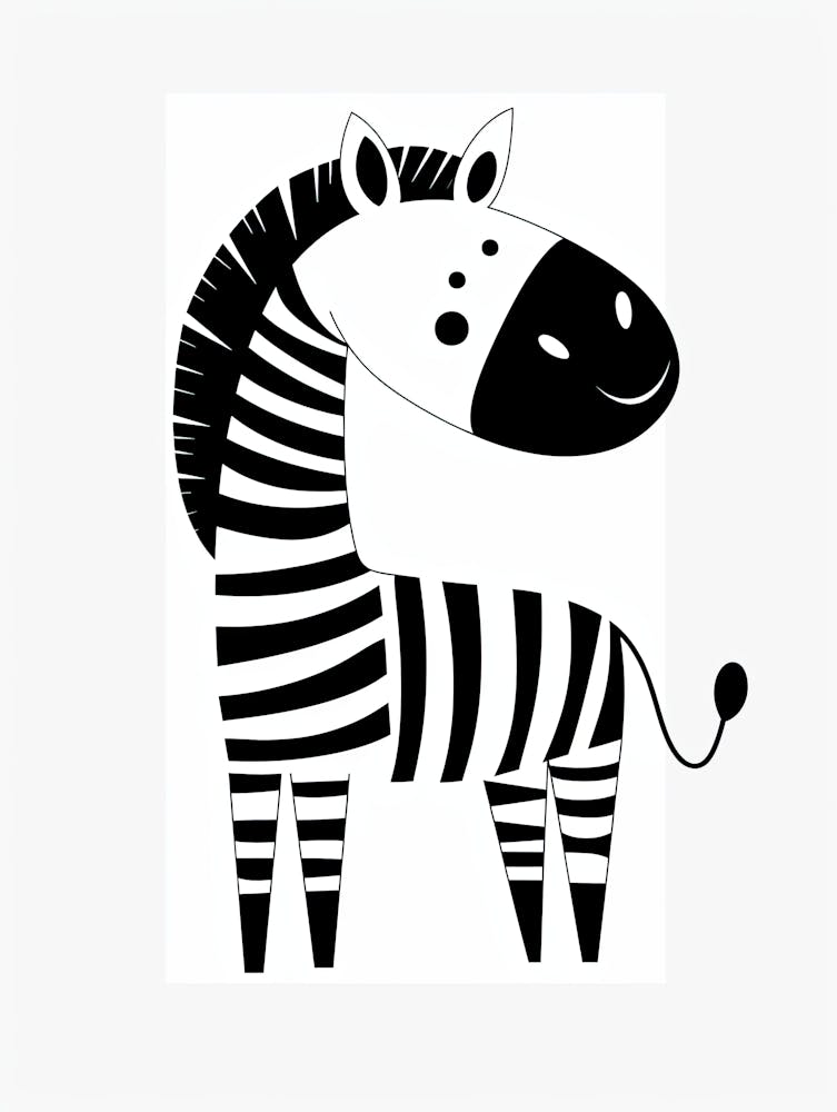 Little Zebra Friend Children Prints & Kids Posters
