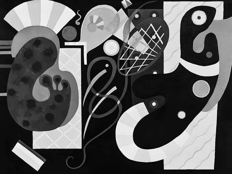 Abstract Black And White Painting 96